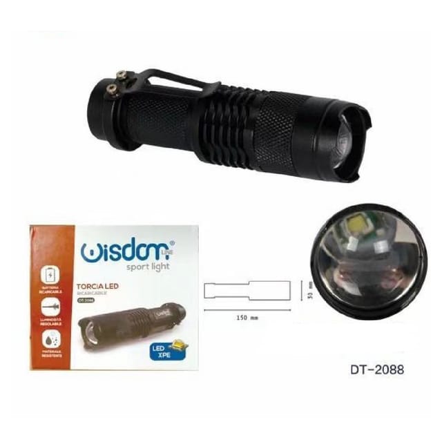 Trade Shop Traesio - Trade Shop - led torcia led xpe recaricabile lights IP20 für excursionen DT-2088 -