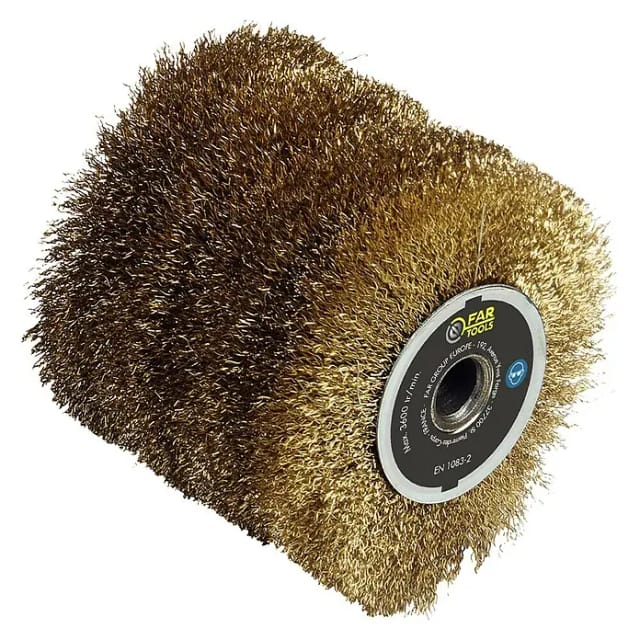 Bürste Draht vermessingt 0,3 mm far tools ø 120 mm l 100 mm - 110885