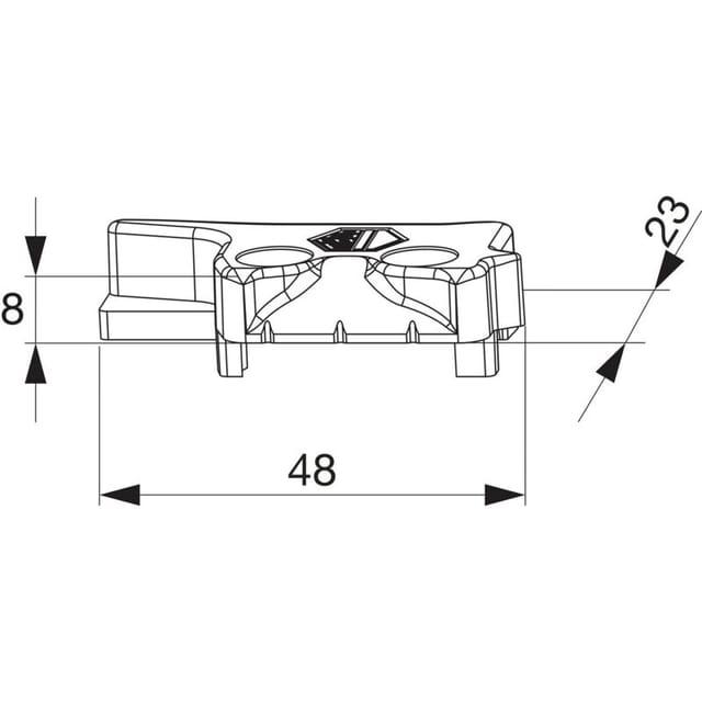Maco - mm Hebeteil pvc 12/20-13, rehau, rechts, silber (356352)