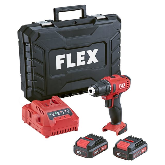 Akku Bohrschrauber dd 2G 10.8-LDBC/2.5, 2x 2,5 Ah und Ladegerät im Koffer - Flex