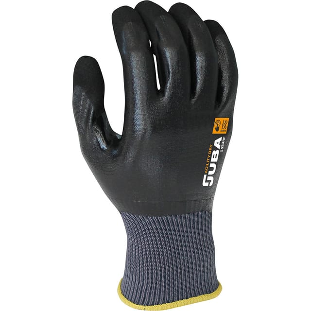 Nylon/Nitril-Arbeitshandschuh Schwarz Größe 7 JUBA
