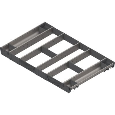 Blum - Orga-Besteckeinsatz Facheinteilungs-Set kb 900mm, nl 550mm, grau