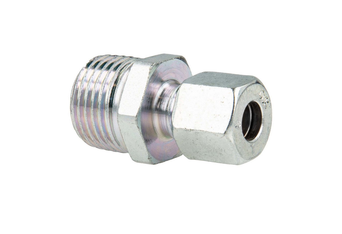 GOK - Schneidringverschraubung Typ gerk - Gerade Verschraubung ø 8 mm x r 1/2 Zoll ag, konisch (r), Stahl verzinkt, Schneidring Stahl Bild 4