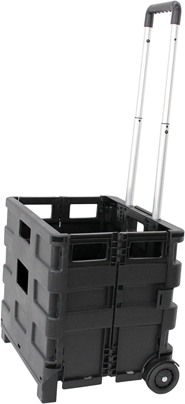 Garden Friend Transportwagen mit klappbarer Kunststoffkiste max. Belastbarkeit 25 kg