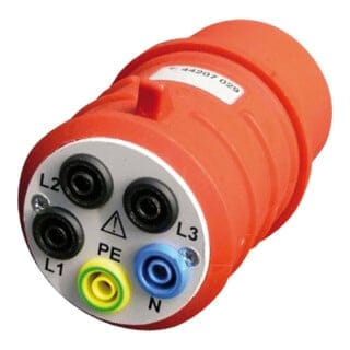 Beha-amprobe - Beha Amprobe DAA-32 Messadapter CEE-Stecker 32 a 5polig - Buchse 4 mm