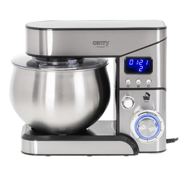 CR4223 Professionelle Teigknetmaschine Professionelle Teigknetmaschine Orbitaler Küchenroboter, 2000W max, 5 Liter, 6 Geschwindigkeiten, Edelstahl