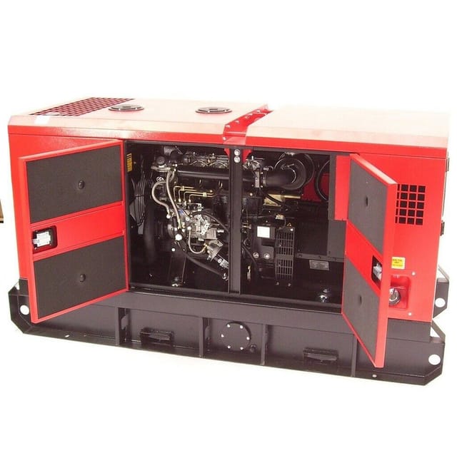 Diesel Generator Stromerzeuger 19.8kVA 400V schallgedämmt Notstromaggregat 66260