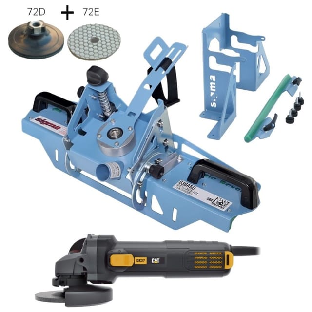 Fliesenbearbeitung Sigma simple bevel 36A5D + 36C4 + winkelschleifer cat DX37