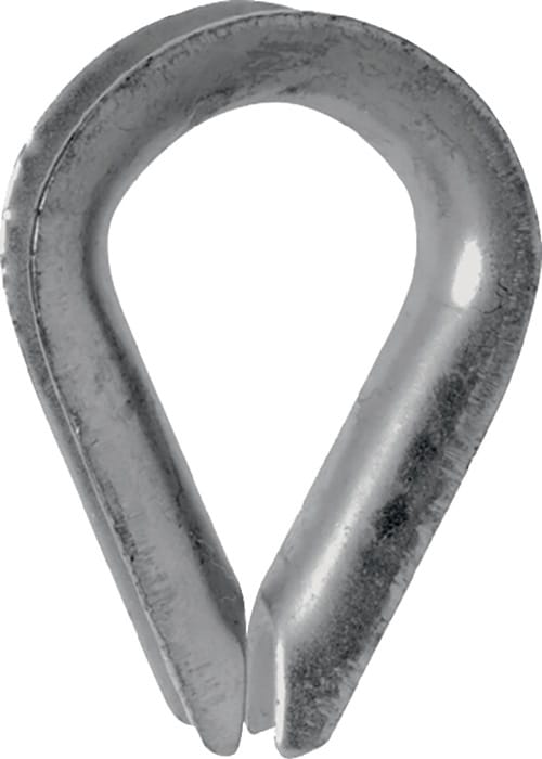 Kausche DIN 6899 Form B 8mm Seil-Nenngröße 7,0mm ZN m.tiefer Rille