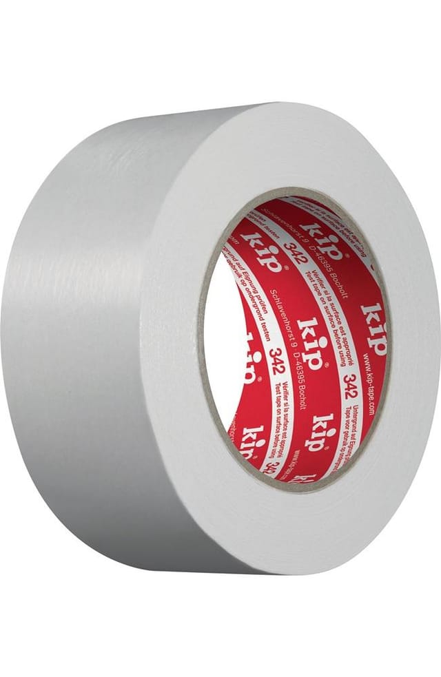 KIP - Gewebeteppichband 342 L.25m B.50mm weiß Rl.