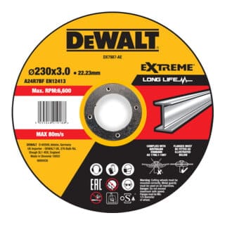 Extreme Trennscheibe 230x3x22,23mm Metall Typ 42 (gekröpft) DX7987-AE - Dewalt
