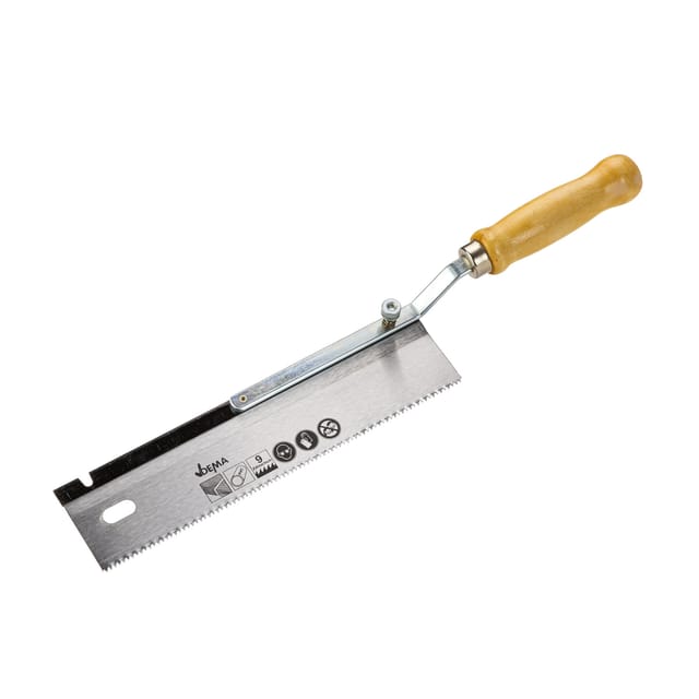 Dema - Feinsäge umlegbar Handsäge 250 mm mit Holzgriff Säge mit Rücken gekröpft