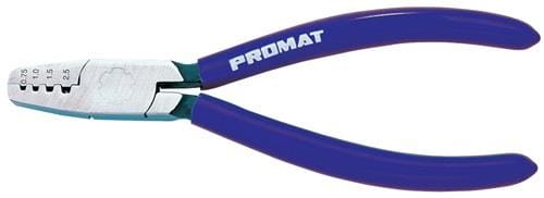 Aderendhülsenzange Gesamtlänge 180 mm 0,25 - 16,0 (AWG 23 - 5) mm² poliert Kunststoffüberzug