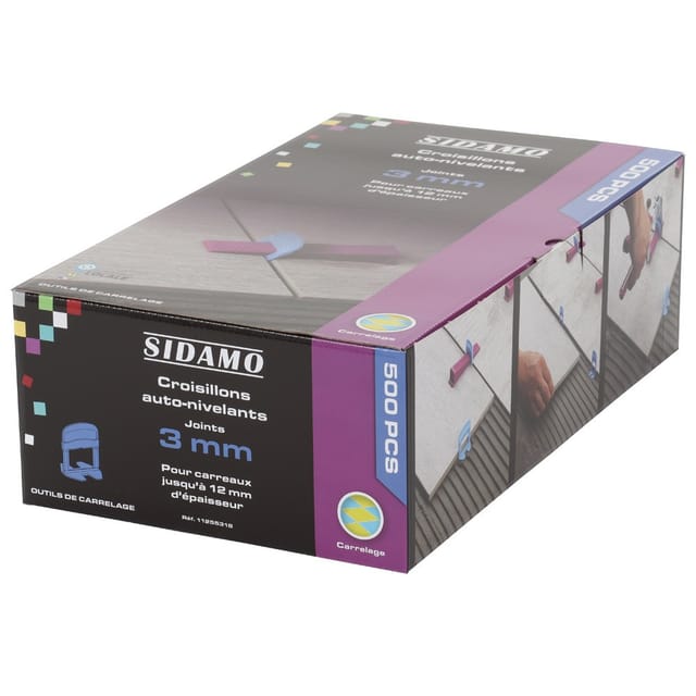Selbstnivellierendes Kreuzgelenk 3 Mm Hoch 3 Bis 12 Mm Sidamo 500 Stück - 11255318