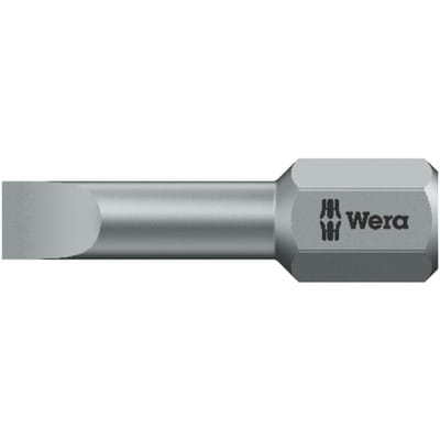 Bit Torsion 1/4 din 3126 C6,3 Schlitz 8x1,6x25mm Wera