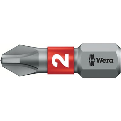 FP - wera 5056422001 Bit 851/1 btz 1/4 Zoll ph 2 Länge 25 mm BiTorsion, zähhart