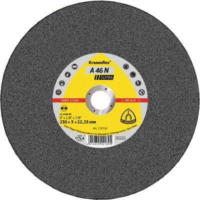 Klingspor Schleifsysteme - klingspor 170710 Trennscheibe a 46 n Supra D230x3mm gerade Aluminium Bohrung 22,