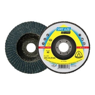 Klingspor - 321689 Fächerscheibe smt 626 Supra ø 115 mm Körnung 40 6° konisch inox