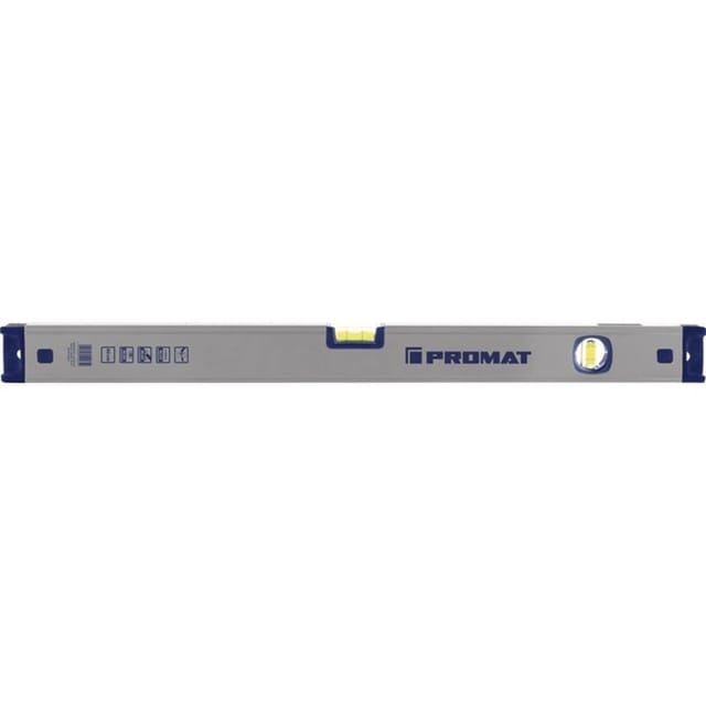 Promat - Wasserwaage 40 cm Aluminium silber Spiegellibelle max. ±0,5 mm/m