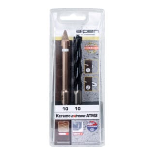 Keramo extreme ATM2 300082100 Glas- und Fliesenbohrer-Set 2teilig 8 mm 1/4' (6.3 mm), Zylinde - Alpen