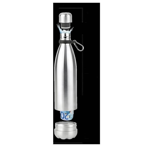 kh-security 370216 Dosensafe Safe (Ausführung: Edelstahlflasche) silber