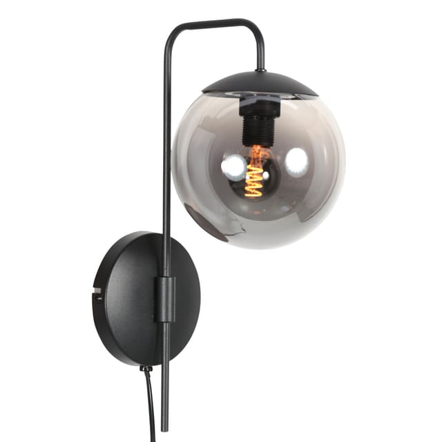 Steinhauer - wandleuchte - Bollique - schwarz - glas metall -