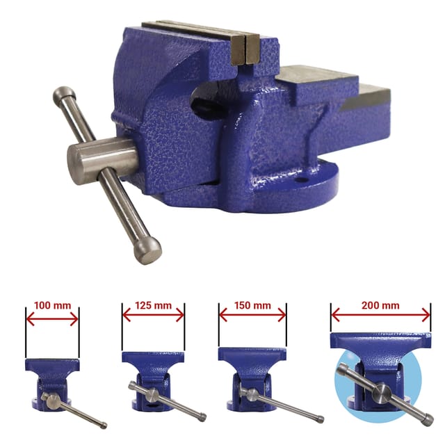 Bituxx Schraubstock Handschraubstock Werkbank Werkstatt 200 mm mit Amboss