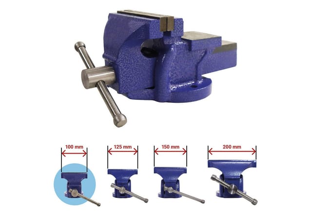 Bituxx Schraubstock Handschraubstock Werkbank Werkstatt 100 mm mit Amboss