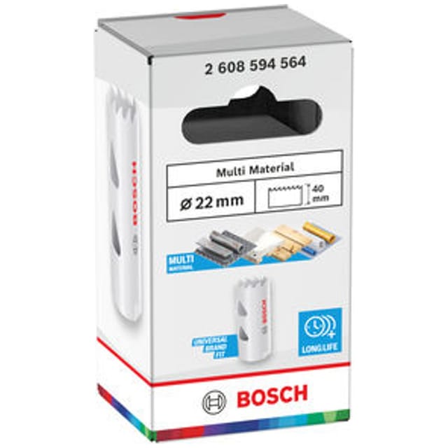 Bosch Lochsäge mit Gewinde Multi Material, 22 x 40 mm