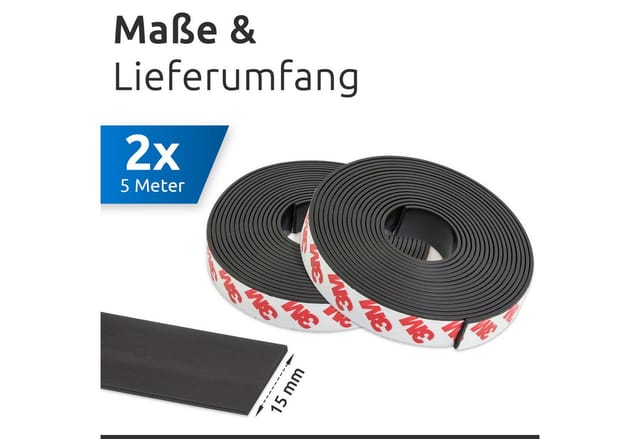 Magnetband selbstklebend A+ B für Fliegengitter und Moskitonetze 5m
