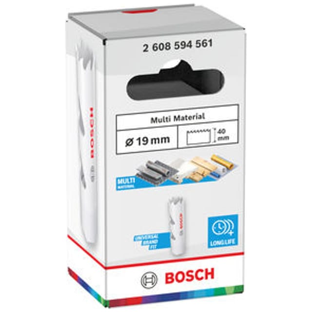 Bosch Lochsäge mit Gewinde Multi Material, 19 x 40 mm