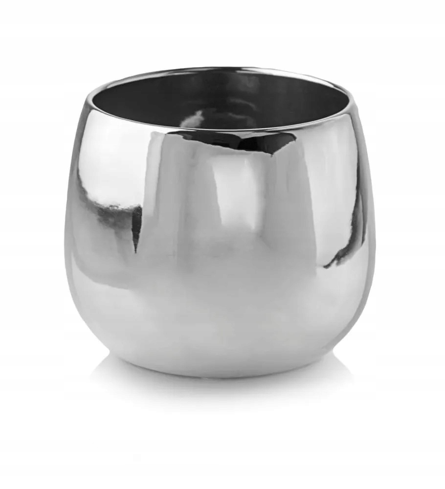 Keramik-blumentopfdeckel, Silberfarben, Rund, 15 Cm