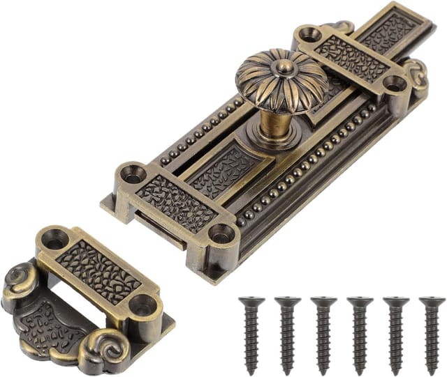 Antiker Türriegel, Vintage-Schieberiegel aus einer Legierung, einfach zu montieren für Küche, Bad, Garage, langlebiges Hardware-Zubehör.