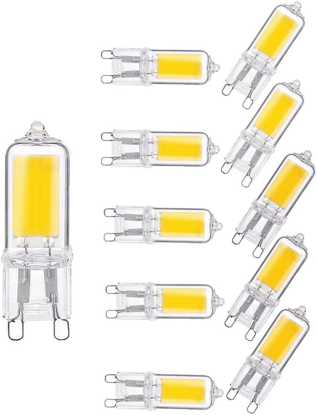 10er-Pack G9-LED-Lampen, 2 W, kaltweiß 6000 K, 200 Lumen, nicht dimmbar