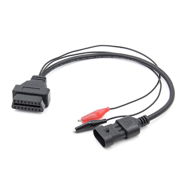3-poliger auf 16-poliger OBD2-Adapter, für On-Board-Diagnoseanschluss, Verlängerungskabel für OBD2-Adapter, kompatibel mit Scannerkabeln.