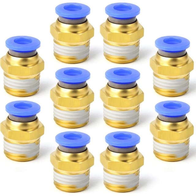 10 Stück 6 Mm Schlauch-außendurchmesser X 1/4 Bsp Außengewinde Gerade Steckverbinder Für Pneumatik (pc6-02)