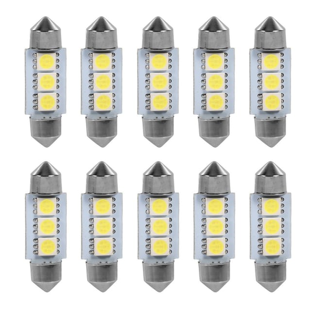 Feston 36-mm-LED-Lampen, 12 V, 10er-Pack, Kaltweiß, 5050 SMD