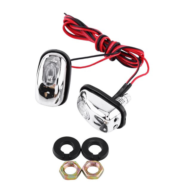 12V Scheibenwaschdüse mit blauen LEDs - 2-teiliges Set