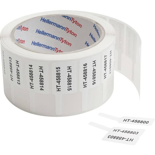 HellermannTyton 596-00162 Helatag-Marker TAG30-55T1FL-934-WH Etiketten für Kennzeichnungsträgersyste