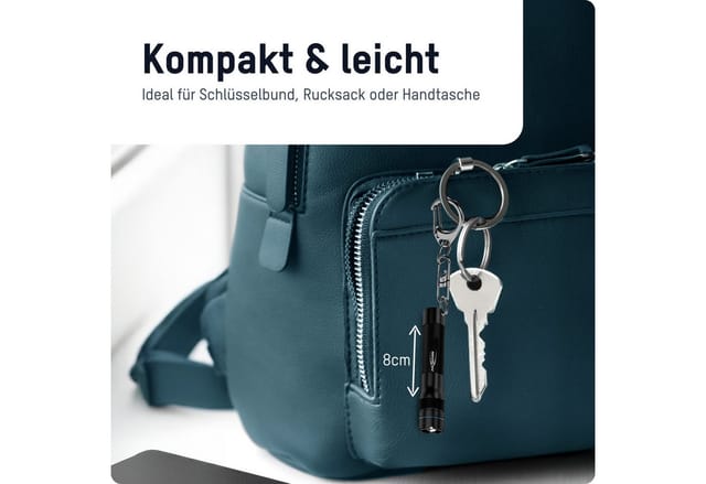 ANSMANN Taschenlampe mini – superhelle LED Schlüsselbund Lampe