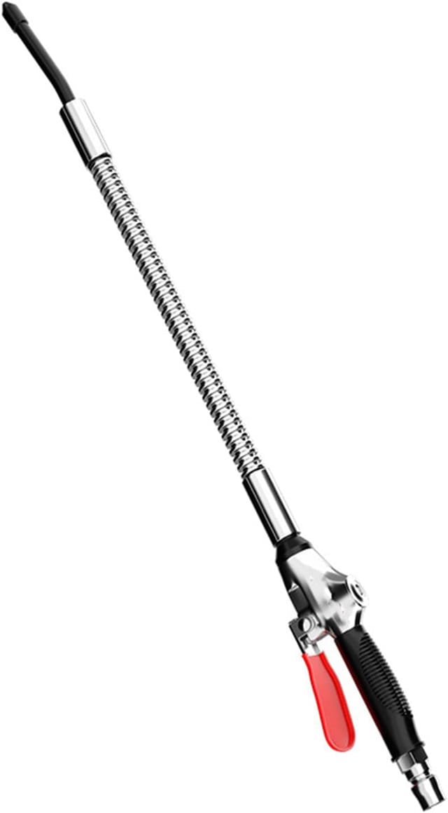 Pistolet à air comprimé extensible avec poignée en caoutchouc antidérapante, adapté à différents angles jusqu'à 30 cm.