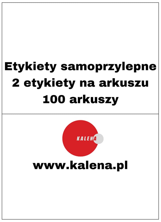 Etikett ohne Druck A4 210/148 1/2 - Packung mit 100 Stück.
