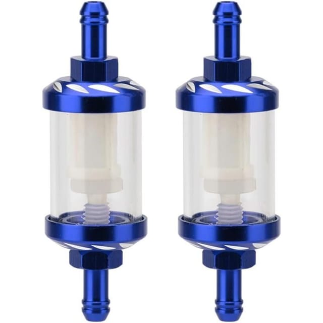 Stück Inline-Kraftstofffilter, Motorrad-Kraftstofffilter, abnehmbarer Filterbecher, geeignet für Motorradanschlüsse mit einem Außendurchmesser von 8