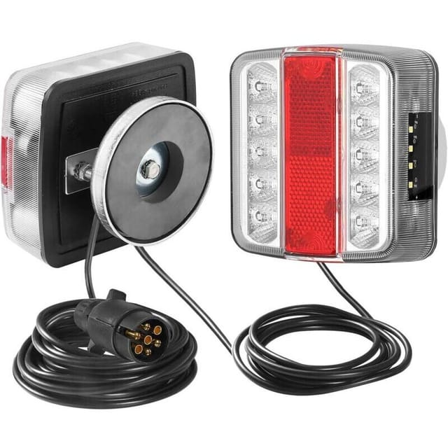 12V magnetische LED-Rückleuchten für Anhänger, Beleuchtungsset mit 7-poligem Kabel