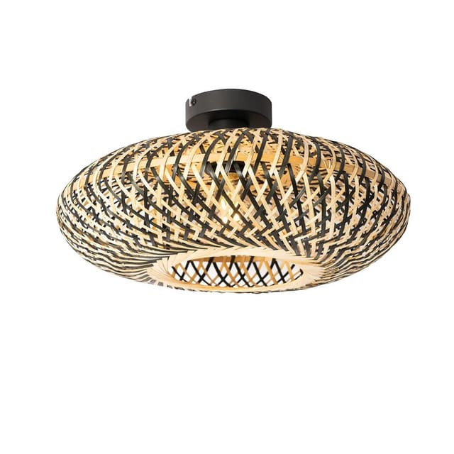 Orientalische Deckenlampe schwarzer Bambus 40 cm - Ostrava