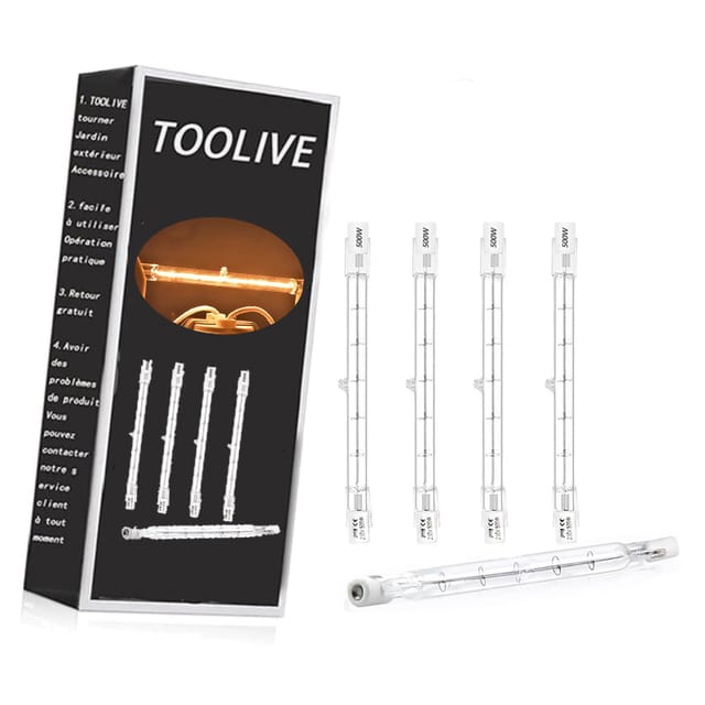 Deckon - 500 w R7s Halogenlampe, 118 mm, dimmbar, Warmweiß 2800 k, J118, lineares Halogen-Flutlicht, ac 220–240 v, 11000 lm, 360° Abstrahlwinkel für
