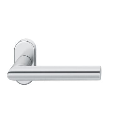 FSB Rahmentür Lochteil 09 1076, 8 mm, ovale Ros., gerade, Edelstahl