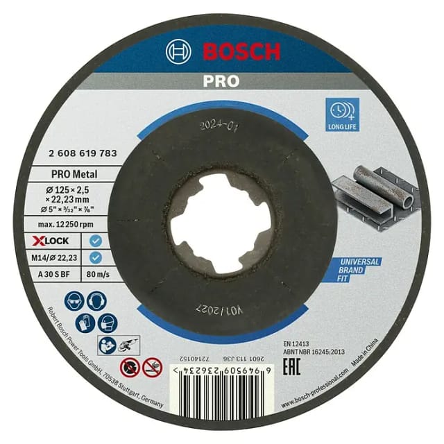 Bosch - pro Metal X-Lock Trennscheibe 125 x 2,5 x 22,23 mm - 2608619783