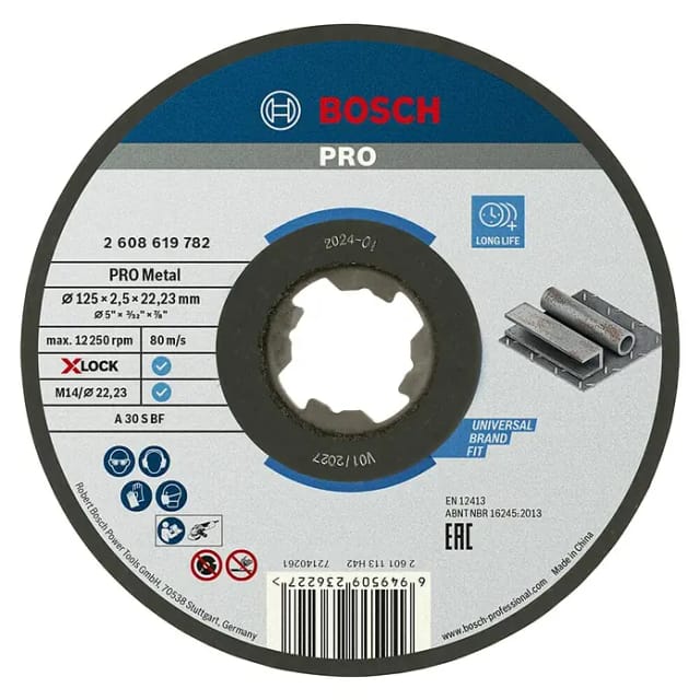 Bosch - pro Metal X-Lock Trennscheibe 125 x 2,5 x 22,23 mm - 2608619782