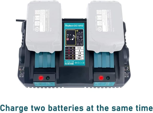 2 Stück Bl1860b Akku Mit Dc18rd Schnellladegerät Ersatz Für Makita 18v 6,0ah Ersatzakku Bl1860 Bl1850b Bl1850 Bl1840b Bl1840 Bl1830 194205-3, Für Makita Radio Dmr100 Dmr110 Bmr104 Bmr103 Dmr104 Dmr105